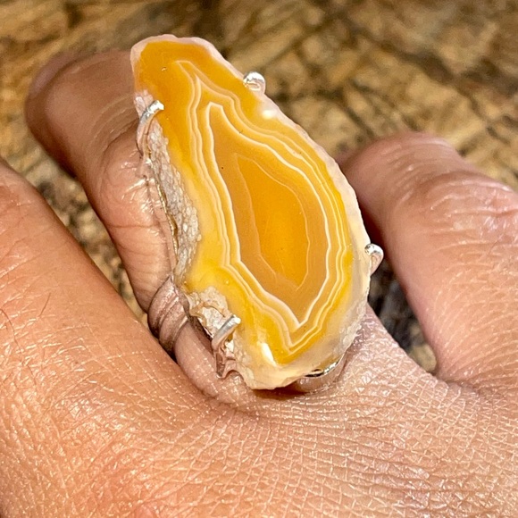 Rustic ColorSardonyx Ring Size 7 - Picture 2 of 6